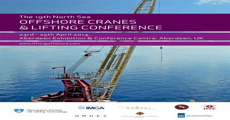 The 19th North Sea Offshore Cranes And Lifting Conference€¦ · The 19th