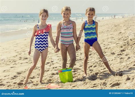 Best Friends Playing Together At The Beach Stock Image Image Of