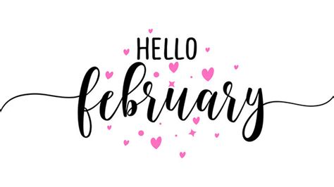 Hello February Pink Hearts White Background Hd February Wallpapers Hd
