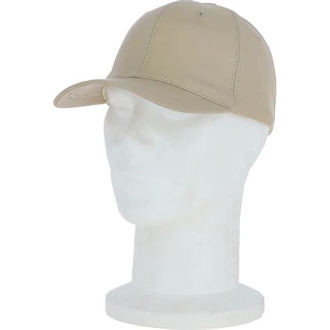 Classic Leather Baseball Cap Cream Kanye