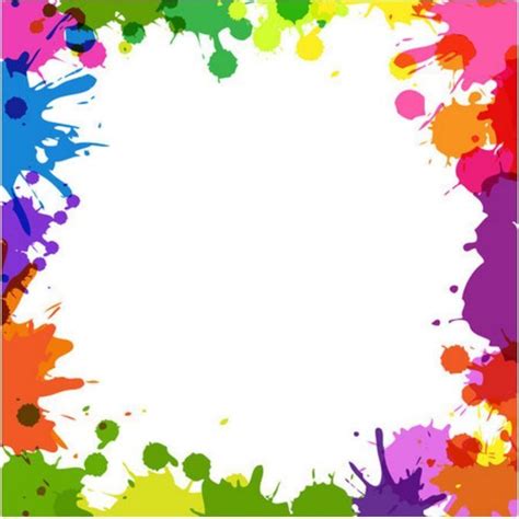 Paint Splash Borders For Paper Clip Art Borders Color Art Lessons