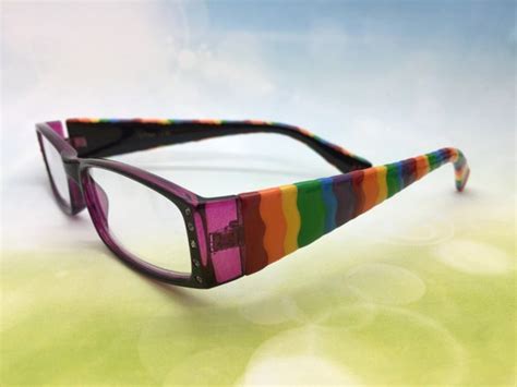 Hand Painted Rainbow Reading Glasses 2 0 Readers 2 00 Etsy