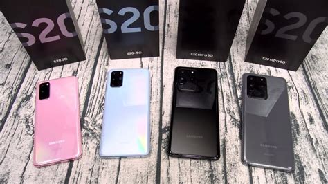 Samsung Galaxy S20 S20 Plus S20 Ultra Unboxing All The Colors