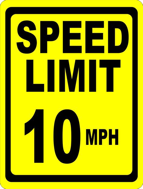 Speed Limit 10 Mph Sign Signs By Salagraphics