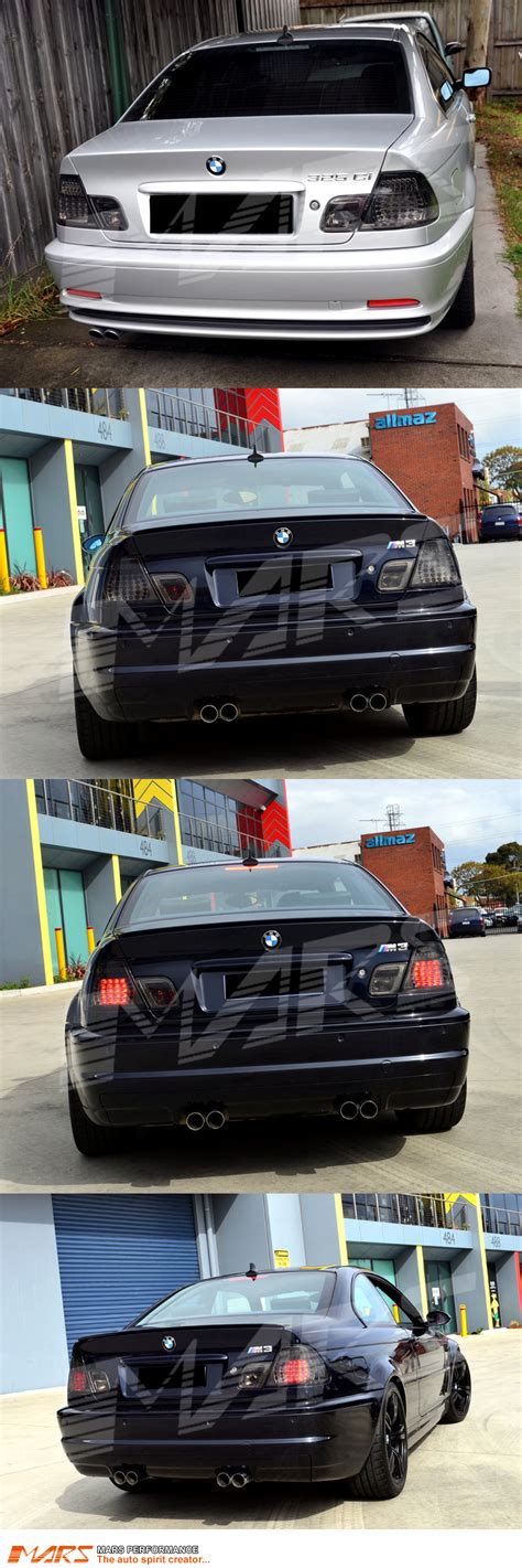 Smoked Black Led Tail Lights For Bmw 3 Series E46 2d Coupe 99 02 Pre