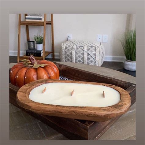 Dough Bowl Candle Soy Wood Wick Candle Natural Soy Wood Wick Etsy