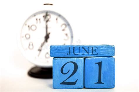 June 21st Day 20 Of Month Handmade Wood Calendar On Modern Color