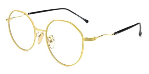 Kawk Geometric Gold Frames Glasses Abbe Glasses
