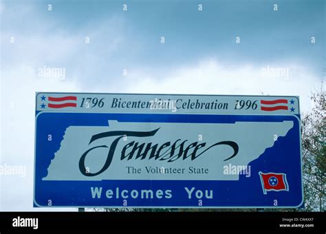 Welcome To Tennessee Sign Stock Photo Alamy