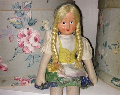 Vintage Polish Mask Doll Polish Mask Face Doll Blonde Blue Etsy