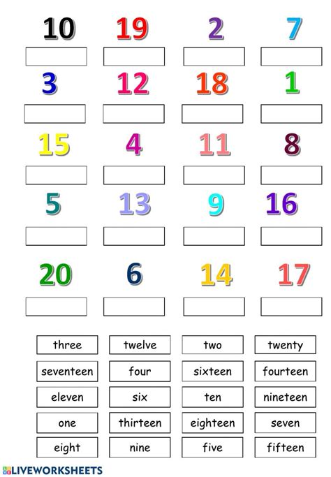 Number Words 1 100 Worksheets