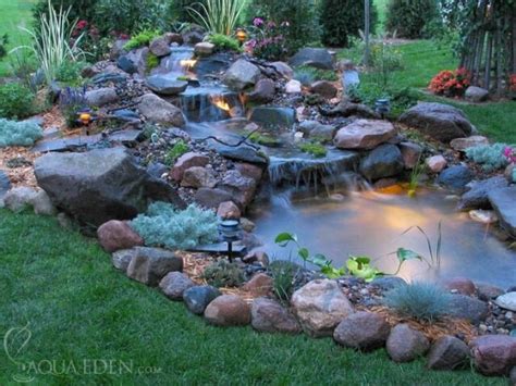 Small garden ponds tend to have two to three depths — shallower areas to put plants, and a deeper area for animals to hide in. 67 Cool Backyard Pond Design Ideas - DigsDigs