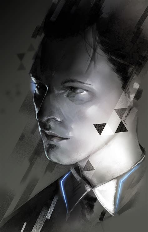 Okay, so the method of becoming a better artist is called oi, rape! Made a Connor fan art @pelokio : DetroitBecomeHuman