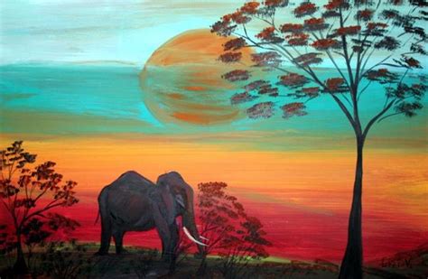 African Elephant In The Sunset South Africa By Luiza