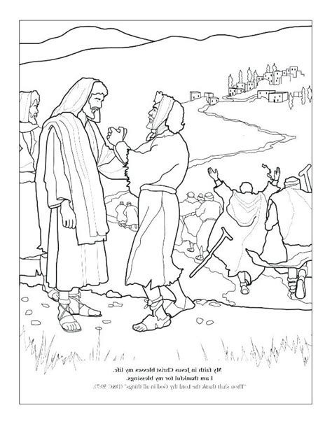 Ten Lepers Coloring Sheet Coloring Pages