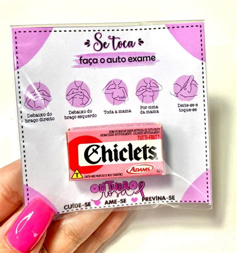 Card Com Chiclets Outubro Rosa No Elo7 Adoleta Arts 1a70c0e