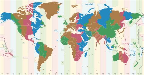 Mapa De Fusos Horários A Hora Exata Em Qualquer Lugar No Mundo Em Um