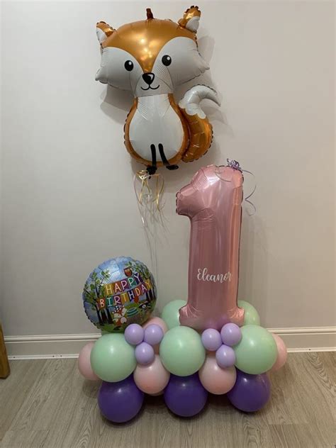 Personalised Woodland Balloon Stack The Little Balloon Company