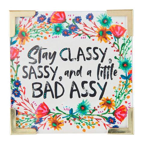 natural life stay classy and bad assy corner magnet refrigerator magnets hallmark