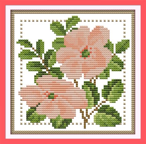 Counted cross stitch spring flowers patterns for free. Joy sunday floral style Twelve months flower June free ...