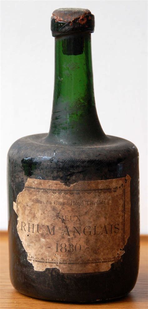 An Antique Bottle Of Rum 1830 Fermented Drinks Made From Sugar Cane