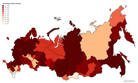 Federal Subjects Of Russia By Percentage Of Ethnic Russians R MapPorn