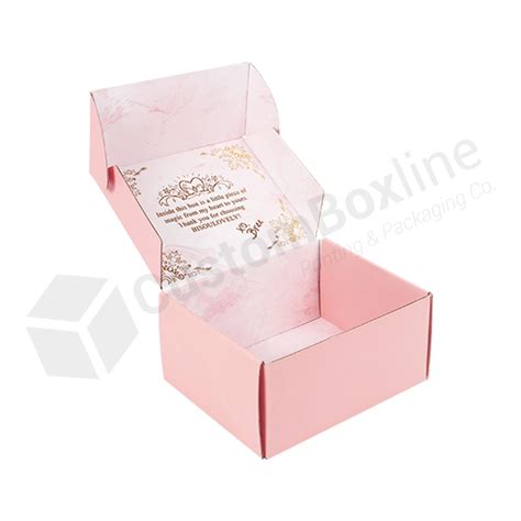 Pink Corrugated Mailer Boxes Customboxline