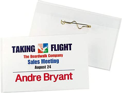 Avery 2 14 X 3 12 Pin Style Name Badge 74549 Stationery And Office