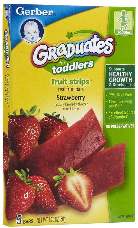 Gerber Graduates Fruit Strips Strawberry 175 Oz 349 Fruit