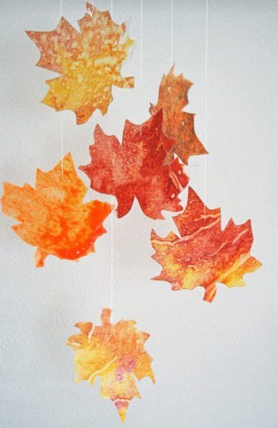 Make Wax And Crayon Leaves Dollar Store Crafts
