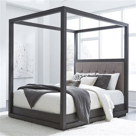Enjoy free shipping on most stuff, even big stuff. Modus Oxford Tufted Full Canopy Bed in Basalt Gray and ...