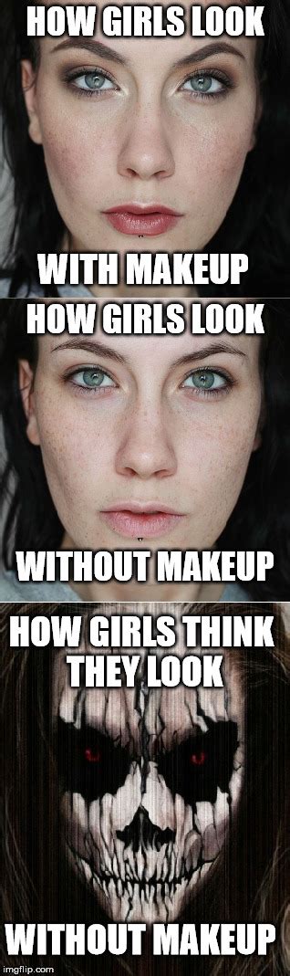 Girl With And Without Makeup Meme