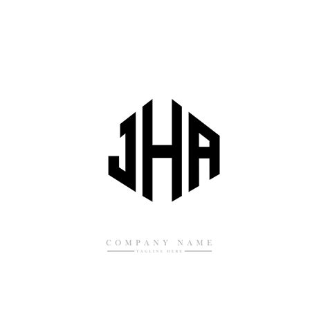 Design De Logotipo De Letra Jha Com Forma De Polígono Jha Polígono E Design De Logotipo Em