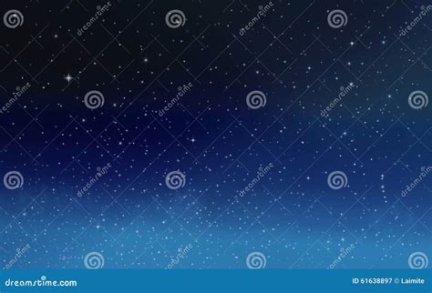 Estrellas En El Cielo Nocturno Stock De Ilustración Ilustración De