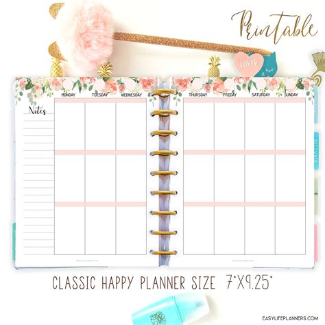 Happy Planner Vertical Layout Printable Printable Word Searches