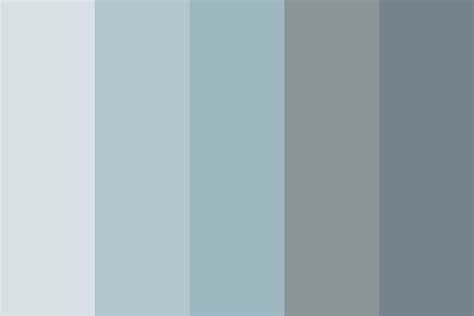 Aqua Grey Monochrome Color Palette