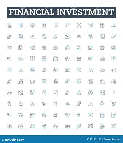 Financial Investment Vector Line Icons Set Investment Finance