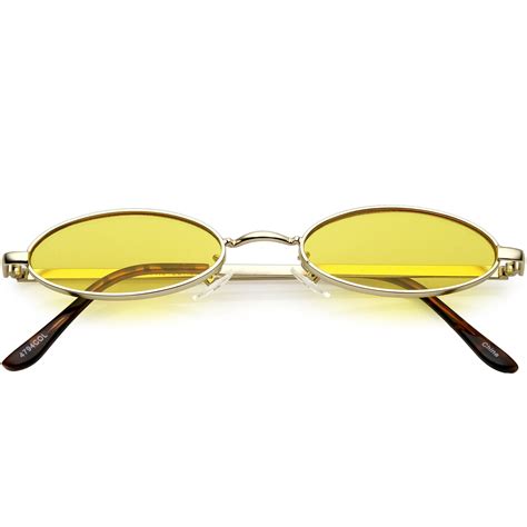 small 1990 s retro color tone metal oval sunglasses c595 colour tint oval sunglasses retro color
