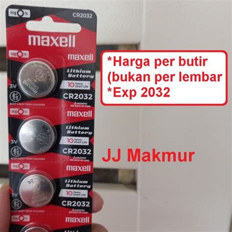 Jual Battery Maxell Cr2016 Cr2025 Cr2032 Lithium 3v Original Baterai