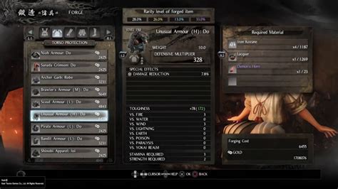 Nioh How To Easily Forge Level 320 Equipment Nerfed In Patch 104