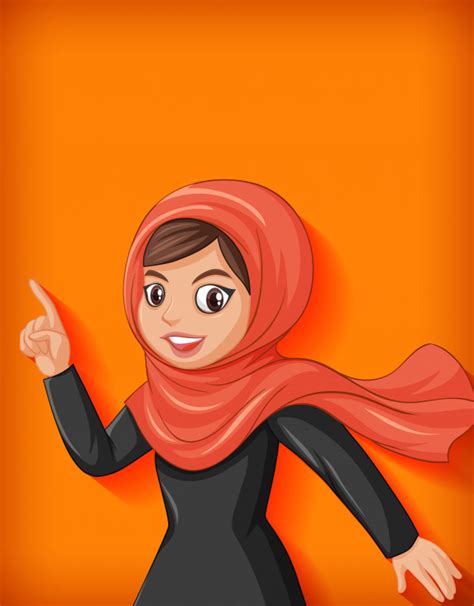 Personnage De Dessin Animé De Belle Dame Arabe | Vecteur ...