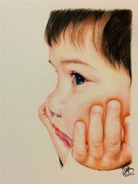 Color Pencil Portrait Of A Baby Boy By Chaseroflight On Deviantart