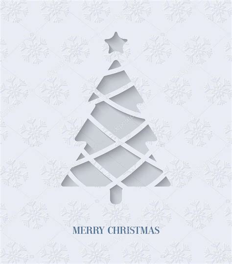 Paper Cut Christmas Tree — Stock Vector © Miloarts 55962785