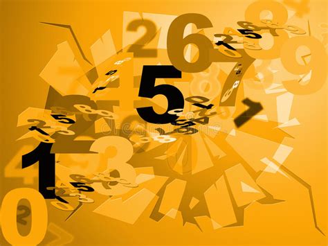 Maths Counting Means Numerical Number And Template Stock Illustration