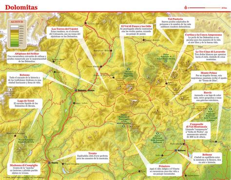 Mapa De Dolomitas Lonely Planet