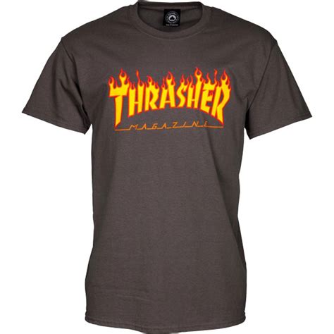 Thrasher Short Sleeve T Shirt Flame Logo
