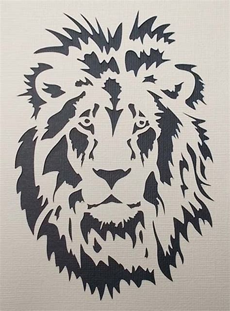 Lion Stencil In 2020 Lion Stencil Animal Stencil Tiger Stencil