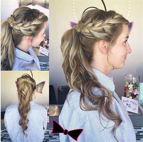 Simply curl the ends of your long ponytail hairstyles can go punk rock without getting any razors involved. 18 Cute Braided Ponytail Styles - PoPular Haircuts