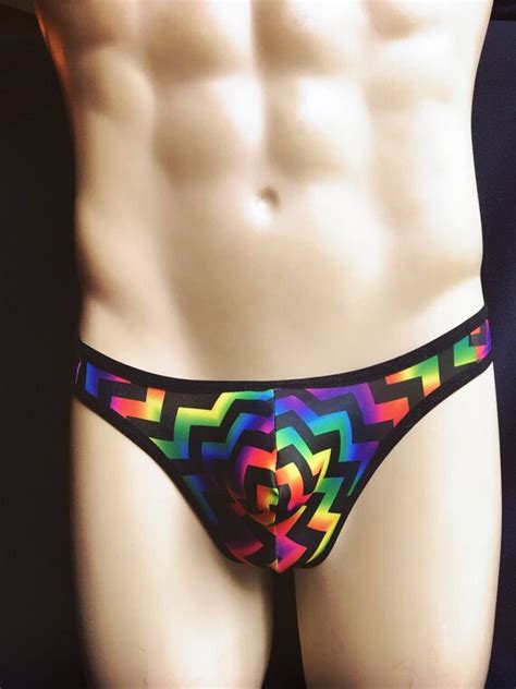 Sexy Rainbow Men Male Briefs Underwear Comfortable Stretchy Etsy