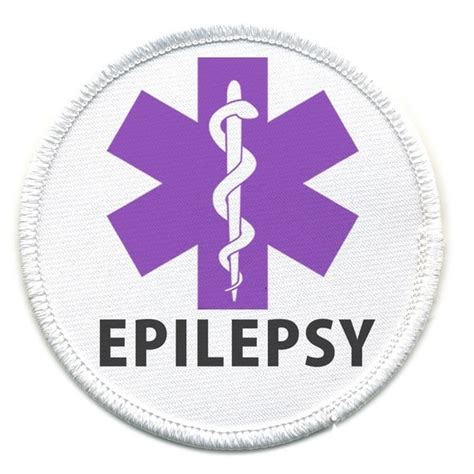 Epilepsy Awareness Purple Medical Alert Sew On Patch Choose